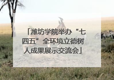 潍坊学院举办“七四五”全环境立德树人成果展示交流会